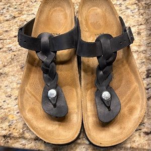 Birkenstock Black Gizeh Braided Sandals